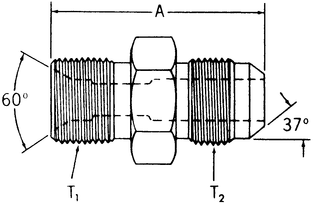 Steel Male BSPP To JIC Adapters 147 Hydraulic Supply Co.