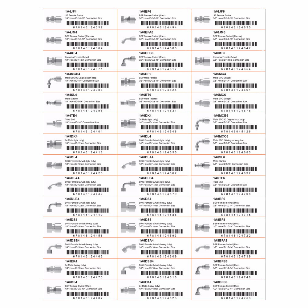 AQP LABEL SETS CL490 Hydraulic Supply Co.