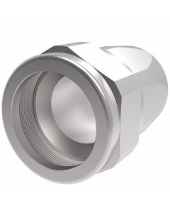 Steel Reusable 1 Wire Braid Reduced Bore Three-Piece Fitting, 2-1/2-12 Female JIC 37 deg Flare Swivel, -32 Hose, Straight