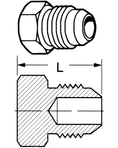 Brass Male SAE 45 deg Flare Plugs