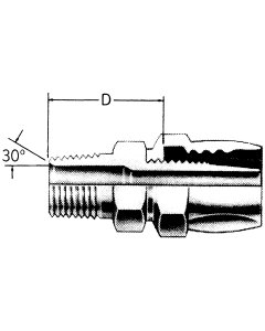 Steel Reusable Air Brake Fittings, Male NPT