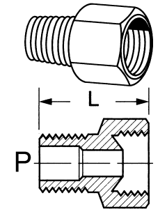 Brass Adapters, Female 42 deg Inverted Flare To Male NPT, Straight