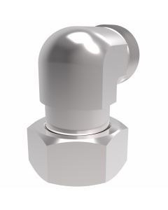 Steel Metric Flareless Fitting, 25.00 mm S Series Union Swivel Elbow