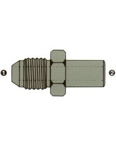 Stainless Steel Adapters, Male JIC 37 deg Flare To Metric Standpipe, Straight
