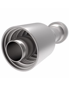 Global TTC 1 & 2 Wire Braid Steel Crimp Fitting, 2.00 Inch SAE Code 61 Split Flange, -16 Hose, Straight