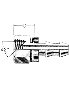Brass Reusable Socketless Fittings, Female SAE 42 deg Inverted Flare, Straight