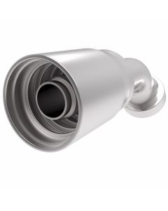 Global TTC 1 & 2 Wire Braid Steel Crimp Fitting, 1.75 Inch SAE Code 61 Split Flange, -12 Hose, 45 deg Elbow