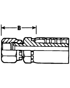 Steel Crimp 390A/790A Swage Fittings, Female JIC 37 deg Flare Swivel, Straight