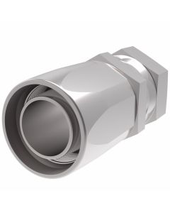 Steel Reusable 1 Wire Braid Reduced Bore Two-Piece Fitting, 1-5/16-12 Female JIC 37 deg Flare Swivel, -16 Hose, Straight