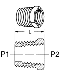 Brass Adapters, Male NPT To Female NPT, Bushing