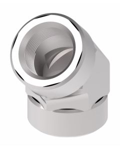 Steel Adapter, 1-11-1/2 Female NPT Swivel To 1-11-1/2 Female NPT, 45 deg Elbow
