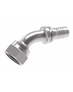E-Z Clip Series Fitting, 3/4-16 Female O-Ring (Short Pilot), -08 Hose, 45 deg Elbow
