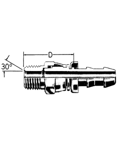 Steel Reusable Socketless Fittings, Male NPT Swivel, Straight