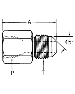 Brass Adapters, Female NPT To Male SAE 45 deg Flare, Straight