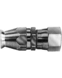 Stainless Steel Reusable 1 Wire Braid Teflon Fittings, Female JIC 37 deg Flare Swivel, Straight