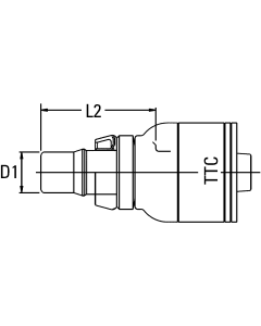 Global TTC 1 & 2 Wire Braid Steel Crimp Fittings, Male STC (Snap To Connect), Straight