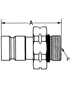 FD90 Series SAE J1502 Interchange Diagnostic Quick Disconnects, Male Half, Male Metric O-Ring