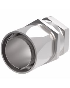 Steel Reusable 1 Wire Braid Reduced Bore Two-Piece Fitting, 2-1/2-12 Female JIC 37 deg Flare Swivel, -32 Hose, Straight