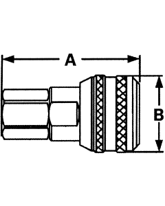 3000/4000/5000/6000 Series MIL-C-4109 Industrial Interchange Air Quick Disconnects, Female Half, Female NPT