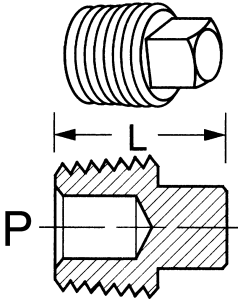 Brass Male NPT Square Head Plugs