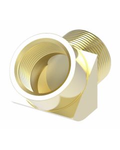Brass Adapter, 1/8-27 Female NPT To 0.25 Inch Female 42 deg Inverted Flare, 45 deg Elbow