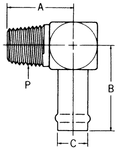 Steel Adapters, Male NPT To Hose Barb, 90 deg Elbow