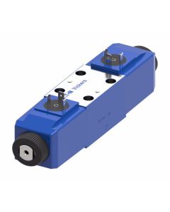 DG4V-3 Series Subplate/Manifold Mount NFPA Size D03 Soft Shift Solenoid Valve, 4-Way, 3-Position, Spring Centered, Closed Center, High Performance, 24VDC DIN 43650 Coils.