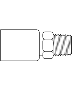 Brass Crimp 338 P Series Air Brake Hose Ends, Male NPT Swivel, Straight