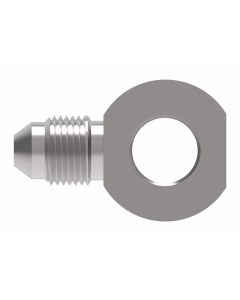Steel Brake System Adapter, -04 Male JIC 37 deg Flare To 7/16 Inch Banjo, Straight