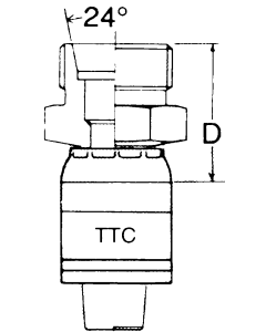 Global TTC 1 & 2 Wire Braid Steel Crimp Fittings, Male German DIN 3902 24 deg Flare Heavy Duty, Straight