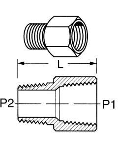 Brass Adapters, Female NPT To Male NPT, Straight