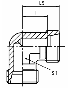 Steel Metric Flareless 90 deg Elbow Unions