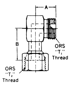 Steel Adapters, Male SAE O-Ring Face Seal To Female SAE O-Ring Face Seal, 90 deg Elbow