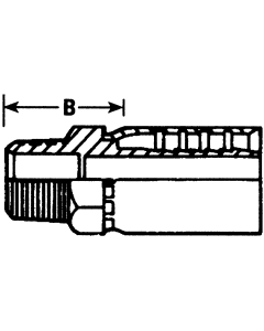 Steel Crimp 3903/7903 Swage Fittings, Male NPT, Straight