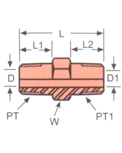 Steel Adapters, Male NPT Run To Female NPT Run & Branch, Tee