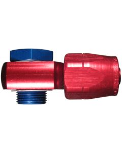 Red/Blue Anodized Aluminum Reusable Fittings for AQP & StartLite Racing Hose, Banjo, Straight