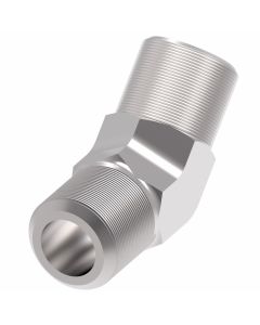 Steel Adapter, 1-1/16-12 Male SAE O-Ring Boss (Straight Thread O-Ring) To 1-5/16-12 Male JIC 37 deg Flare, 45 deg Elbow