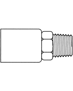 Brass Crimp 338 P Series Air Brake Hose Ends, Male NPT, Straight