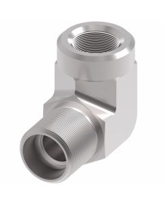 Steel Adapter, 1-5/16-12 Female JIC 37 deg Flare Swivel To 1-5/16-12 Male JIC 37 deg Flare, 90 deg Bent Tube (For pressures thru 4 Heavy Spiral Hose)