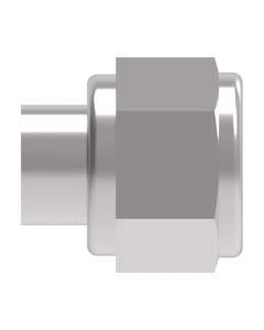 Blue Anodized Aluminum Adapter (AN 929), -08 Female JIC 37 deg Flare Cap