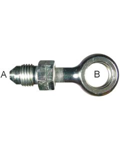 Steel Brake System Adapters, Male JIC 37 deg Flare To Metric Banjo, Straight