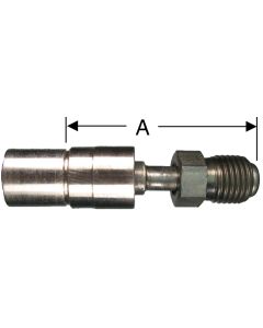 Stainless Steel Everswage Crimp Fittings, Male Inverted Flare, Straight