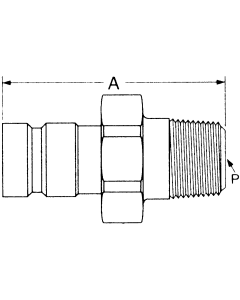 FD90 Series SAE J1502 Interchange Diagnostic Quick Disconnects, Male Half, Male NPT
