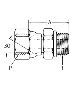 Steel Adapters, Female NPT Swivel To Male SAE O-Ring Boss (Straight Thread O-Ring), Straight