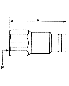 FF Series Flush Face Hydraulic Tool Quick Disconnects, Male Half, Female Threads