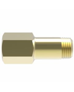 Brass Compression Fitting For Plastic, Copper, & Aluminum Tubing, 0.38 Inch Tube OD To 1/4-18 Male NPT, Straight