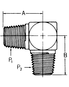 Steel Adapters, Male NPT To Male NPT, 90 deg Elbow