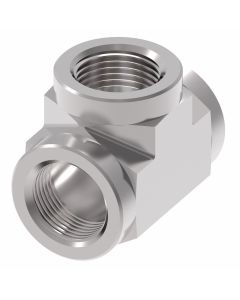 Steel Metric Flareless Fitting, 10.00 mm L Series Union Tee
