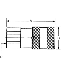 FF Series Flush Face Hydraulic Tool Quick Disconnects, Female Half, Female Threads