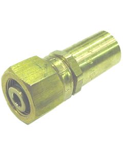 Brass Marine Steering Crimp Fittings, Tube OD Female SeaStar Swivel, Straight